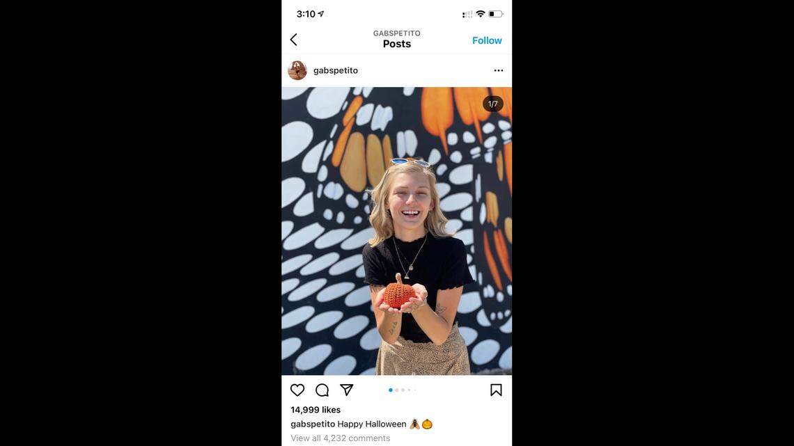 Police say Gabrielle Petito’s last known location was Grand Teton National Park in Wyoming. Her last Instagram post was on Aug. 25.