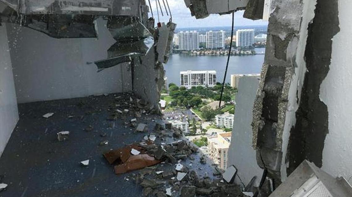 
A view from atop the boiler room blast at the Château Beach Residences in Sunny Isles.
