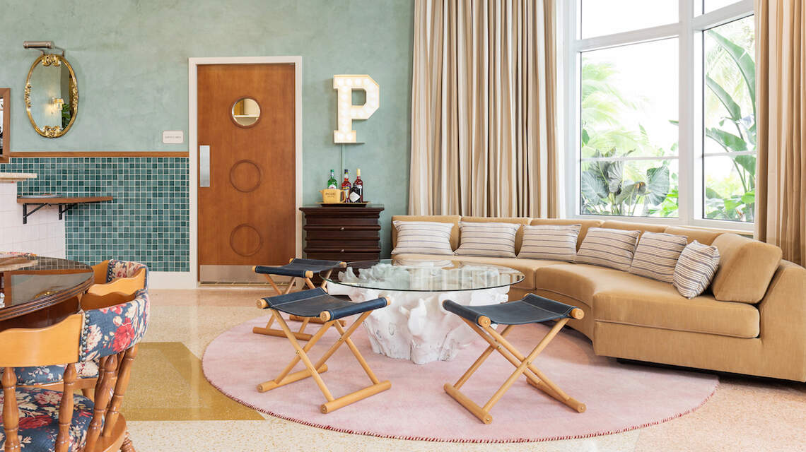 We’re obsessed with the eclectic lobby of this new boutique hotel in Miami Beach