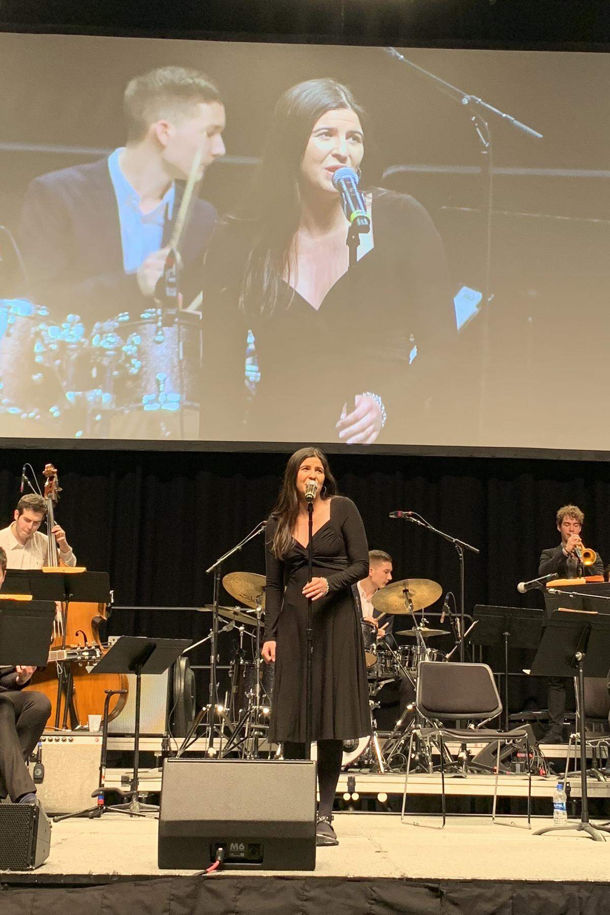 Vocalist Isa Peña performs at the Berklee High School Jazz Festival.