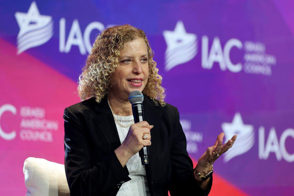 Congresswoman Debbie Wasserman Schultz speaks during the 2026 Israeli-American Council (IAC) National Summit.