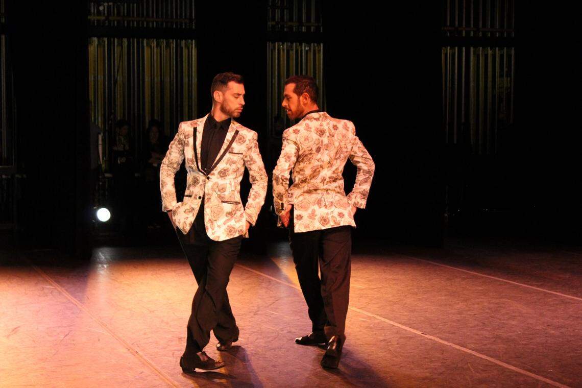 Tango Out’s “Tango Twins” – Nicolás & Germán Filipeli – perform a milonga at a previous Men Who Dance Festival.