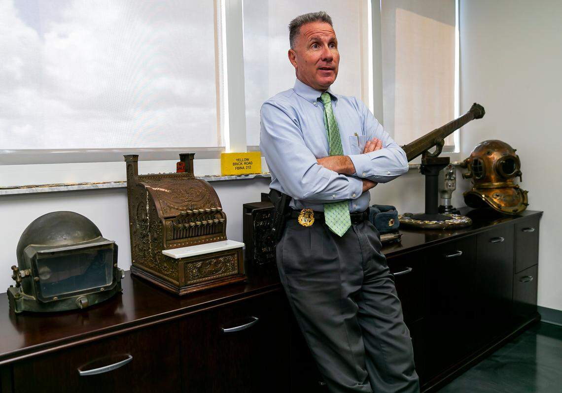 Rick Ramsay, the Monroe County Sheriff, is photographed at his office in Key West, Florida on Tuesday, October 12, 2021.