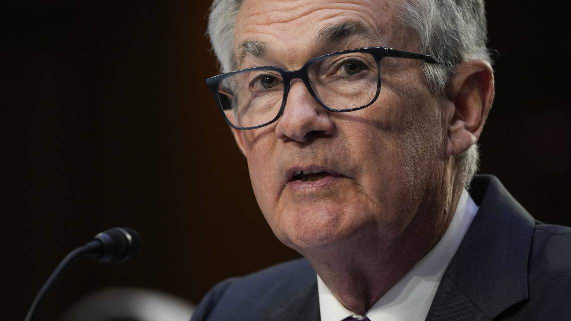 Mar 7, 2023; Washington, DC, USA; Jerome Powell, Chair, Board of Governors of the Federal Reserve System, testifies in front of the Senate Banking, Housing, and Urban Affairs Committee during a hearing on the Federal Reserve’s Semiannual Monetary Policy Report. Mandatory Credit: Jack Gruber-USA TODAY