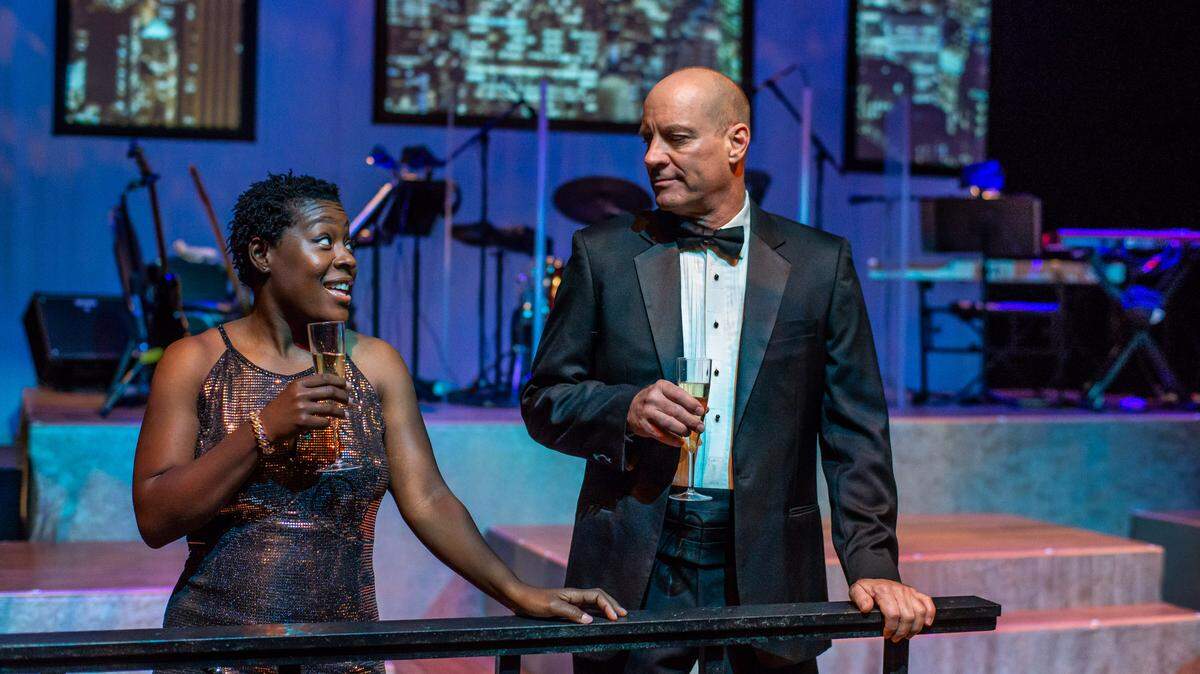 Stephon Duncan (left) and Tom Wahl portray at-odds playwrights in ‘Winner,’ part of the Summer Shorts festival.