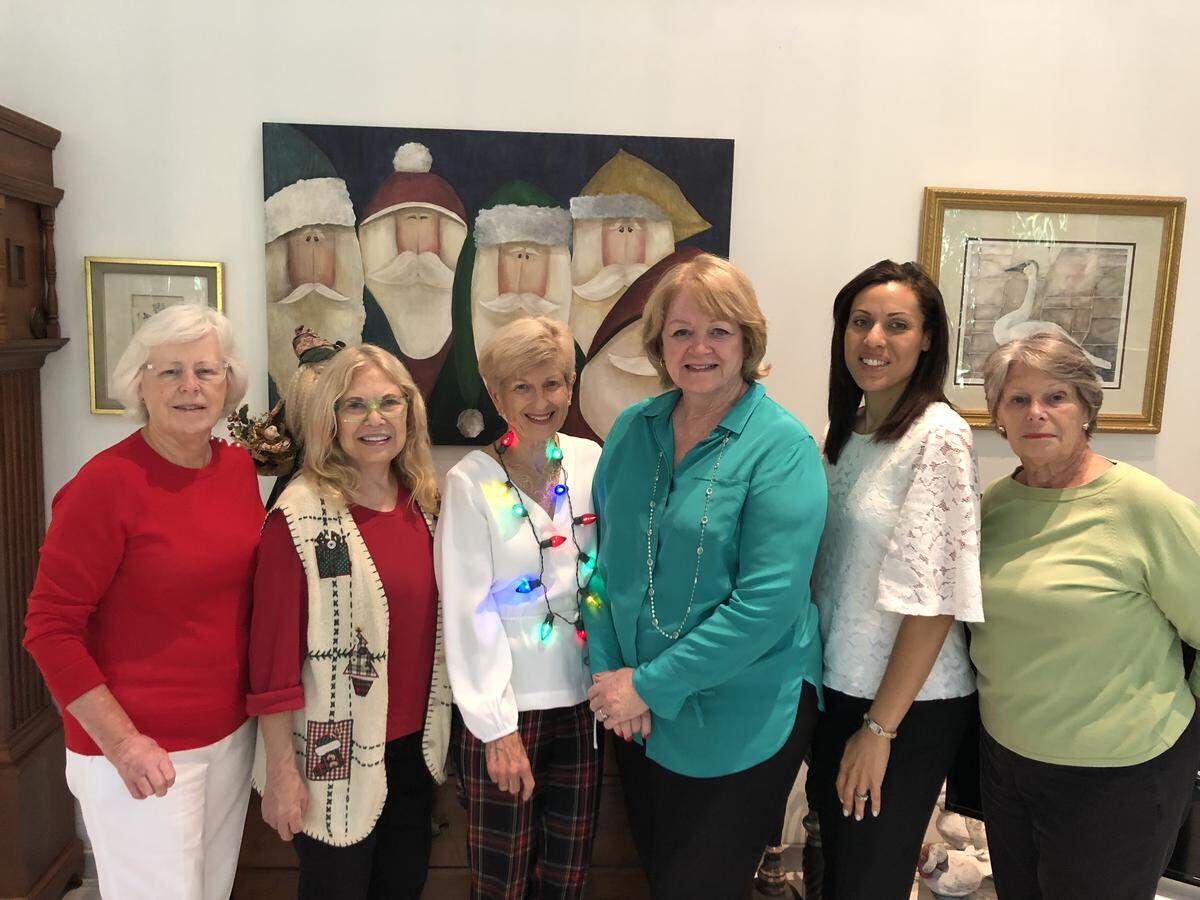 The Villagers&nbsp;present the Holiday House Tour every year to raise funds for historic building preservation. At the 2018 event are Jo Mauk, Sweet Pea Ellman, Cookie Thelen, Louise Petrine, Kathy Marlin and Joan Bounds. This year, the tour will feature five homes in Pinecrest.