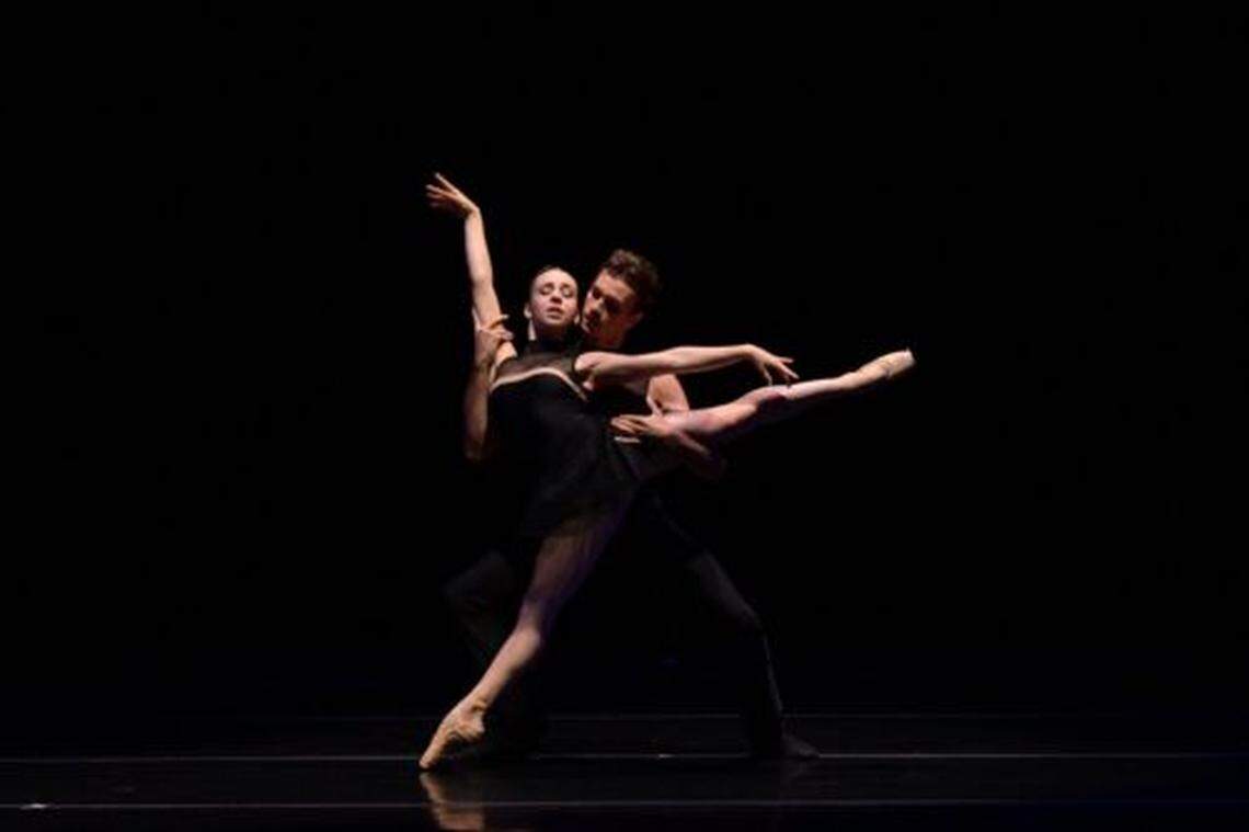 Arles Youth Ballet Company featuring dancers Diana Brandao and Maxence Deveaux in a pas de deux.
