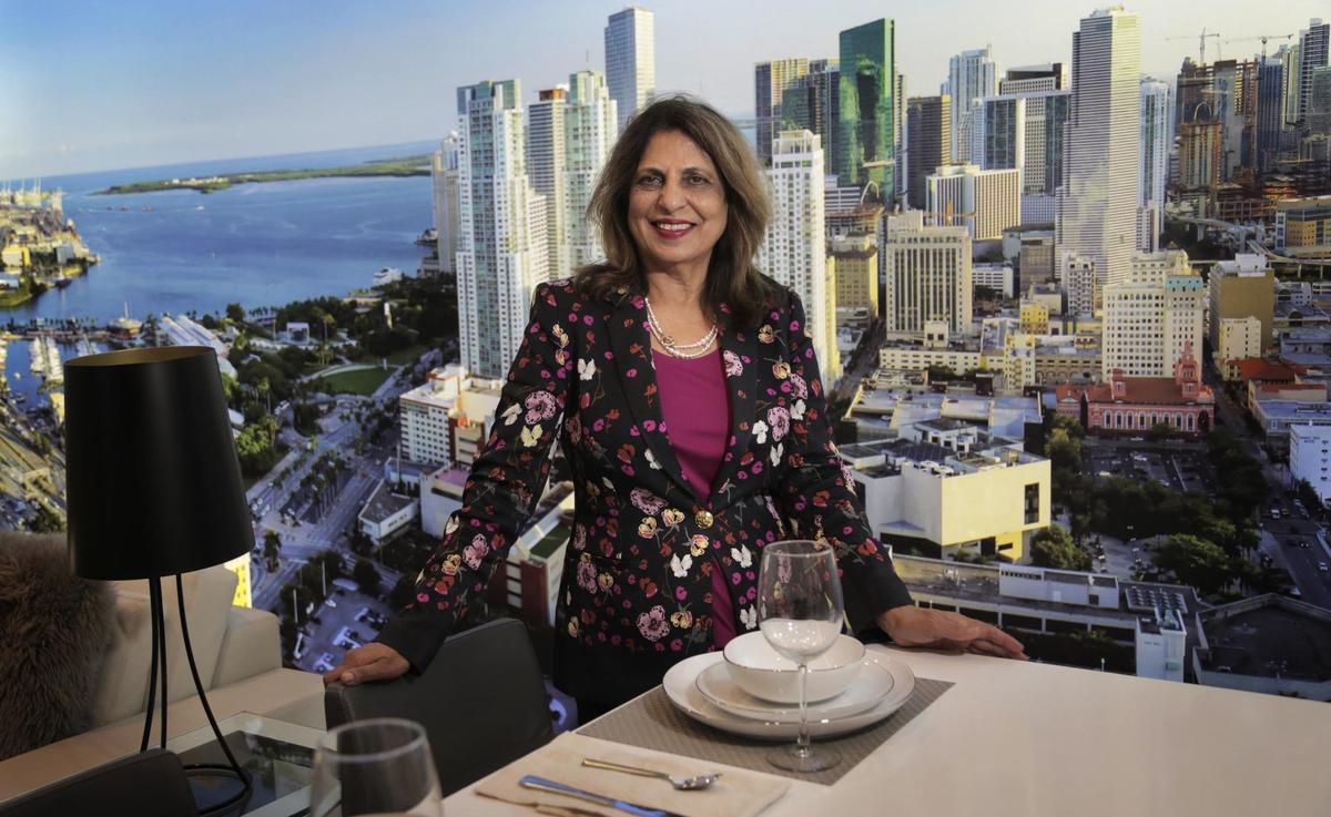 Ramola Motwani in a model apartment at the Paramount Miami Worldcenter sales office located at 1010 NE Second Ave. on Dec. 10, 2019.