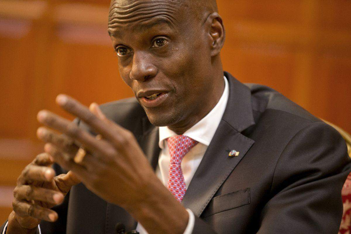 Haitian President Jovenel Moïse was interviewed in February 2020. at his Pétionville home, where, more than a year later, he was assassinated.
