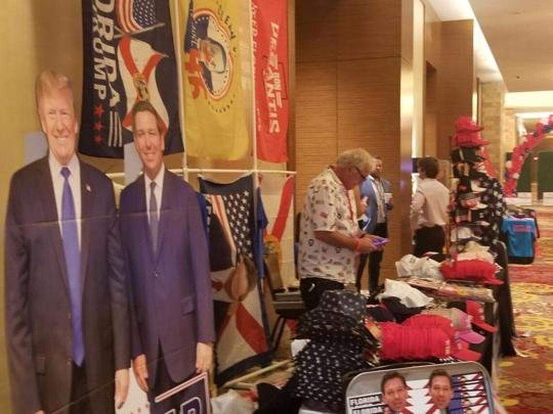 People at the Republican Party of Florida’s Sunshine Summit at Seminole Hard Rock Hotel & Casino near Hollywood could show their support for Gov. Ron DeSantis and former President Donald Trump.