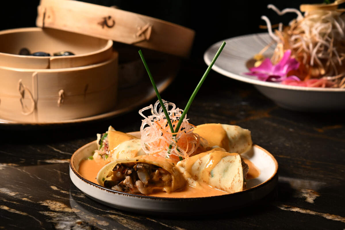 Lobster pancakes at the new China Grill in Bal Harbour Shops.