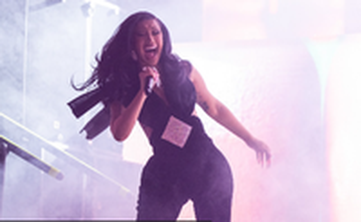 Cardi B performs poolside at the Fontainebleau Miami Beach for New Year’s Eve Dec. 31st, 2023