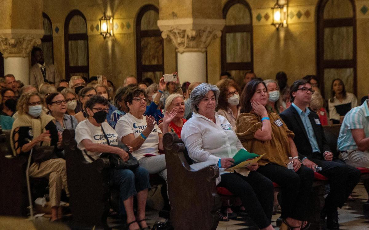 Democrats rallied hundreds of supporter, during the “Politico Palooza” rally, organized by the grassroots group RiseUp Florida highlighting general election candidates at the Coral Gables Congregational Church, on Friday September 02, 2022.
