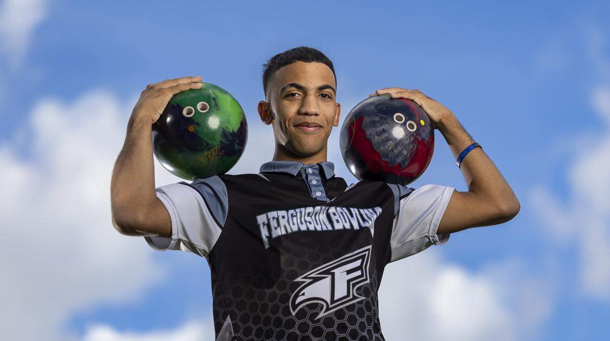 Rashawn Viart, John A. Ferguson Senior High School, Bowling. All-Dade players photographed at A.D. Barnes Park on Wednesday, Dec. 17, 2025, in Miami, Fla.