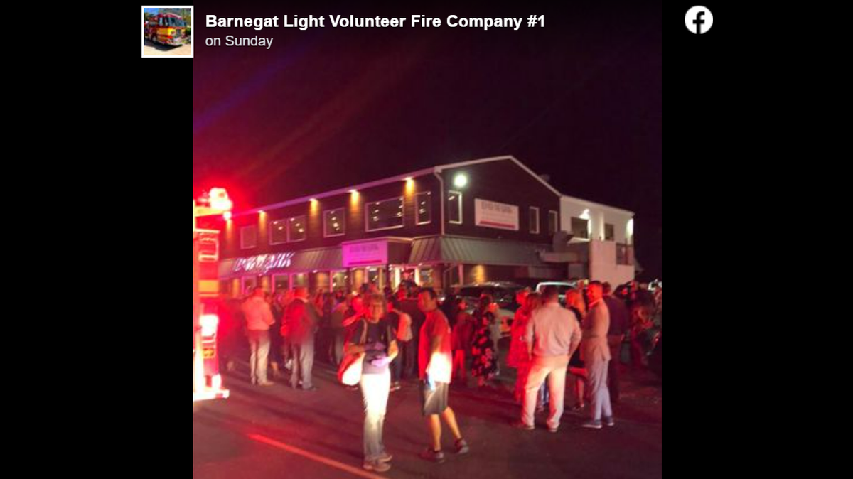 The dance floor at a wedding reception along the Jersey Shore caved in, New Jersey fire officials say. The guests had to evacuate as a result.