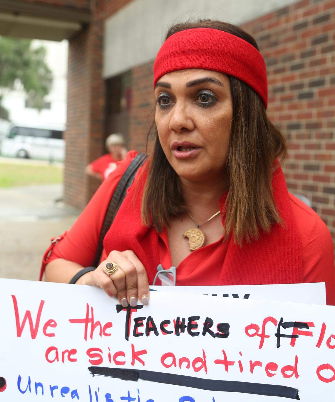 Special Education teacher Sevi Miyar, Miami Country Club Middle School, joined thousands of Florida public school teachers in Tallahassee for a “Take On Tallahassee,” rally which was organized by the Florida Education Association in a call for improved support from Florida lawmakers of public education. The rally was held in Tallahassee, Monday, January 13, 2020.