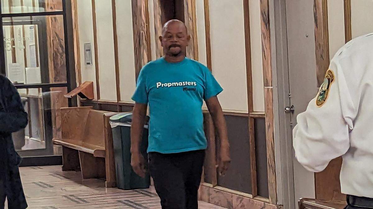 Jose Ortega Gutierrez, who prosecutors say was kidnapped and beaten by two former Hialeah police officers, appears in court Wednesday for a second day of testimony in one officer’s trial.