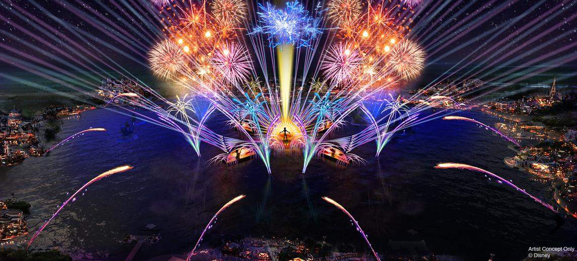 In 2020, the new “HarmonioUS” will debut at Epcot as the largest nighttime spectacular ever created for a Disney park. It will celebrate how the music of Disney inspires people the world over and feature massive floating set pieces, custom-built LED panels, choreographed moving fountains, lights, pyrotechnics, lasers and more.