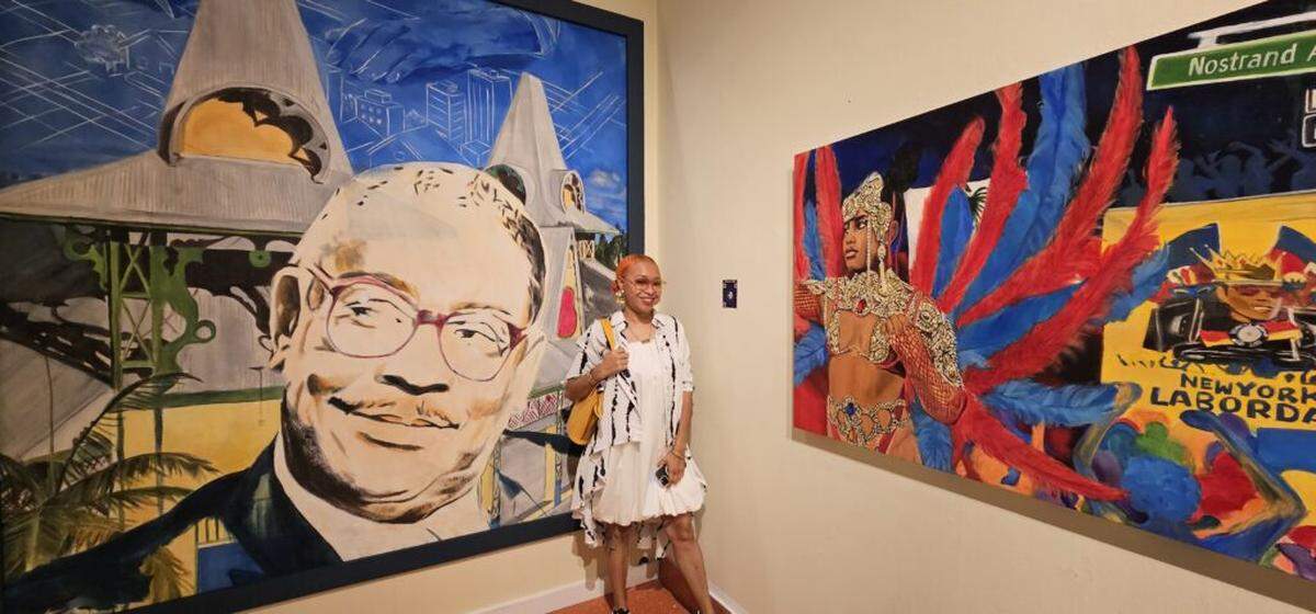 Artist Tawana Dixon contributed two pieces to the exhibition. One pays tribute to Arthur Teele, an African American political figure whose work helped lay the foundation for the Little Haiti Cultural Complex.