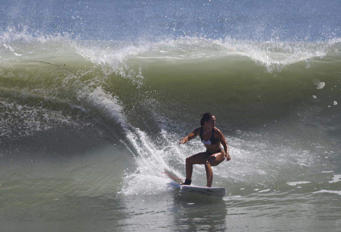 during the morning on Thursday, Aug. 21, 2025, off the beach in Stuart, Fla.