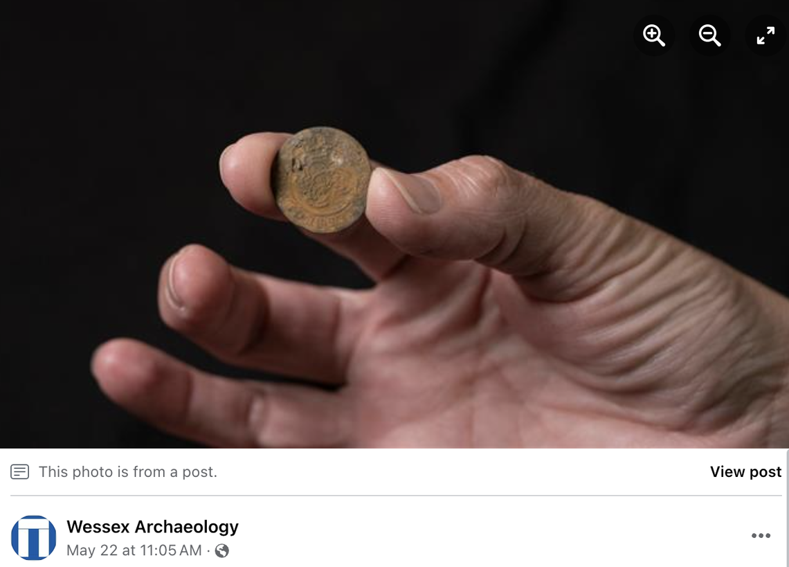 A Jetton, dated to the same period as Mary Queen of Scots’ imprisonment at the castle, was discovered in the nearly 20-foot deep moat.