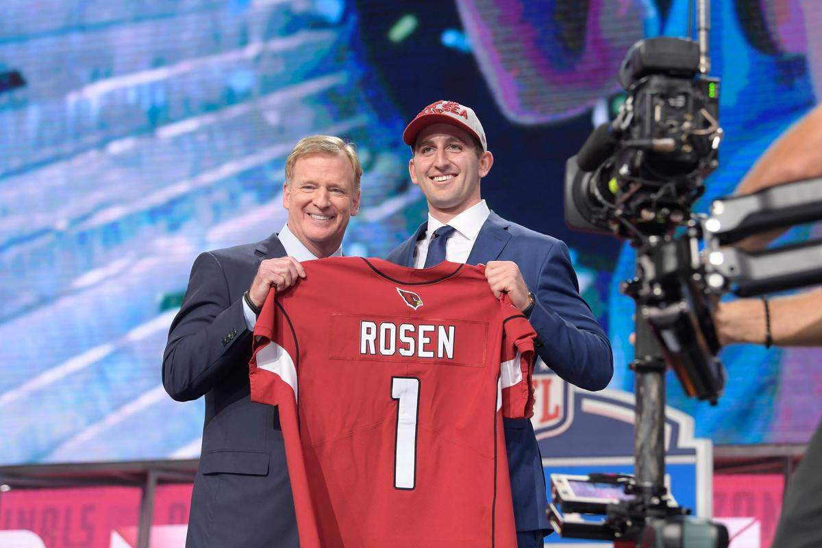UCLA quarterback Josh Rosen is selected 10th overall by the Arizona Cardinals at the 2018 NFL Draft at AT&T Stadium in Arlington, TX, Thursday, Apr. 26, 2018.