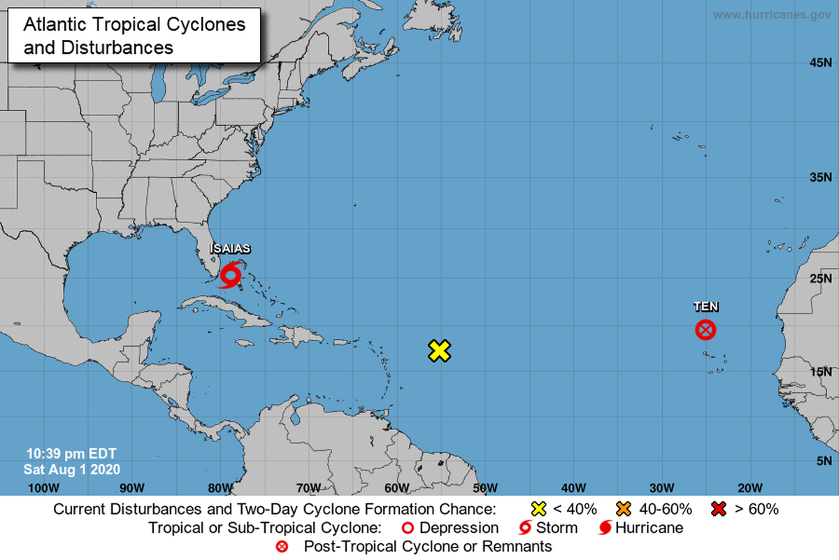 The National Hurricane Center is tracking three weather systems in the Atlantic: a tropical storm, depression and tropical wave.