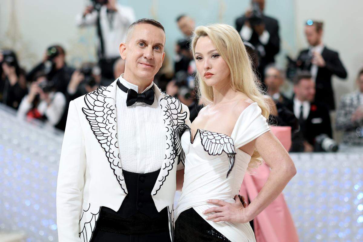 Jeremy Scott and Devon Aoki attend the 2023 Met Gala Celebrating ‘Karl Lagerfeld: A Line Of Beauty’ at The Metropolitan Museum of Art on May 01, 2023 in New York .
