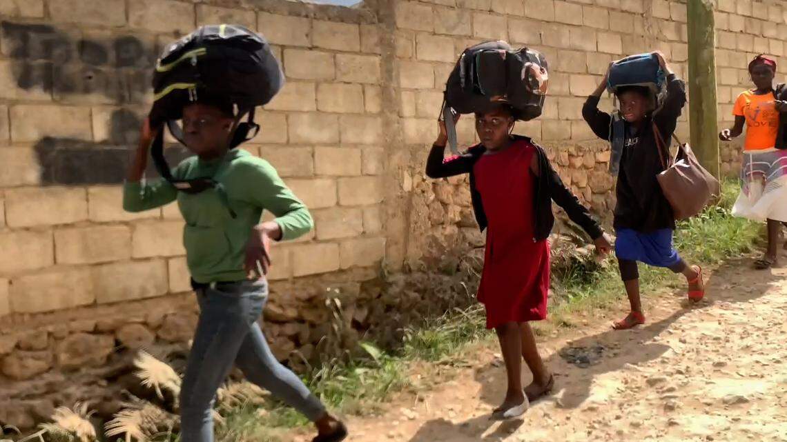 Residents from rural communities in Kenscoff, Haiti were forced to flee after armed gangs began attacking the mountainside region above Port-au-Prince on Monday, January 27, 2025.
