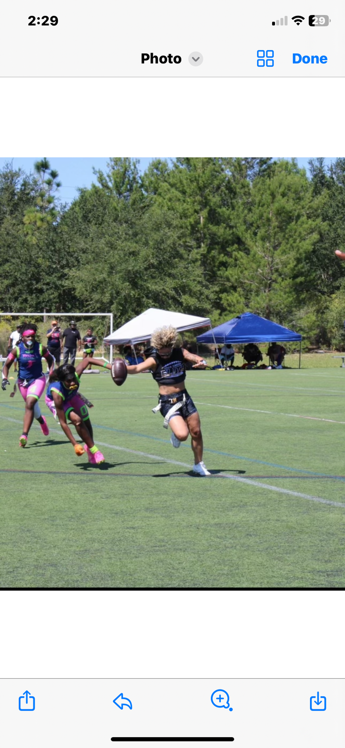 Miami Palmetto senior Isabella Sosa, seen here competing in flag football, hopes to qualify for the 2028 Olympics.