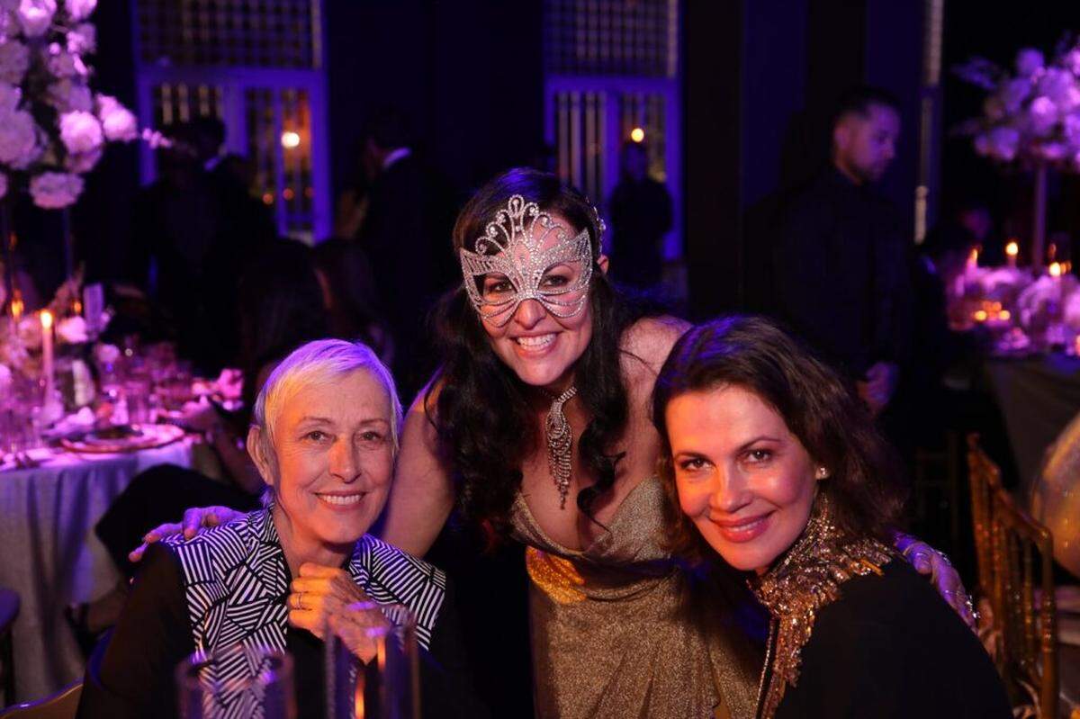 Martina Navratilova, Maria Todaro, and Julia Lemigova at an announcement that “The Real Housewives of Miami” star would be creating the role of Manuelita in Florida Grand Opera’s production of “Carmen.”
