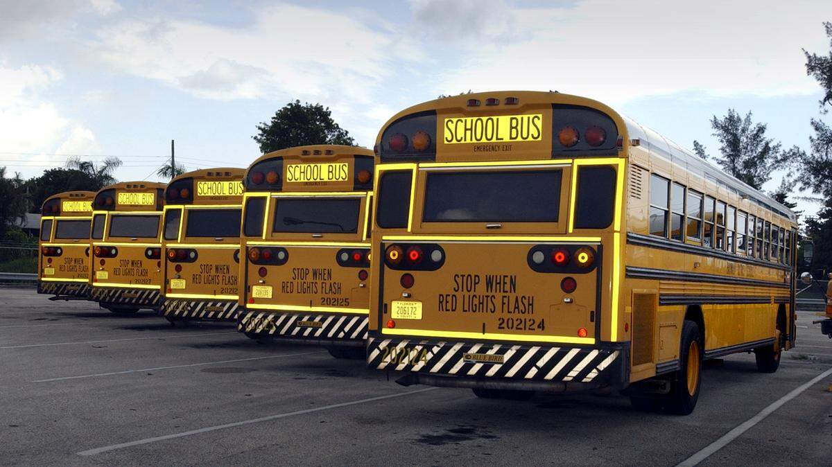 Broward County School buses in a file photo