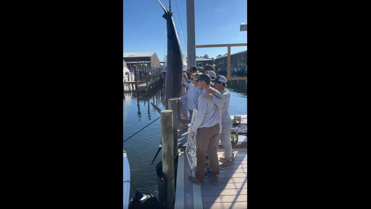 The fish took two hours to reel in.