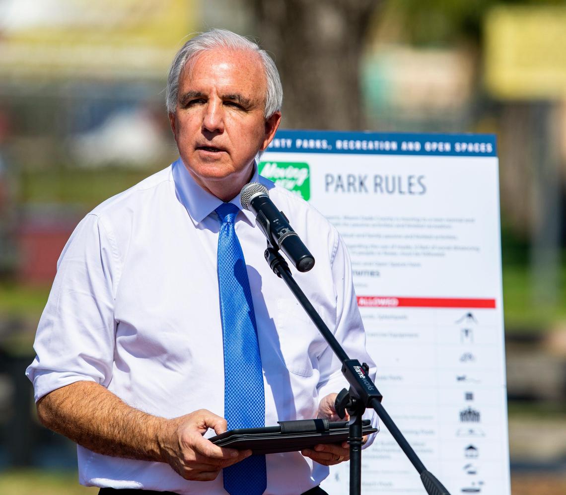 Miami-Dade Mayor Carlos Gimenez says the county’s six-week closure of parks will be partly lifted on Wednesday, but with strict social distancing rules and 400 security guards working with police to enforce them.