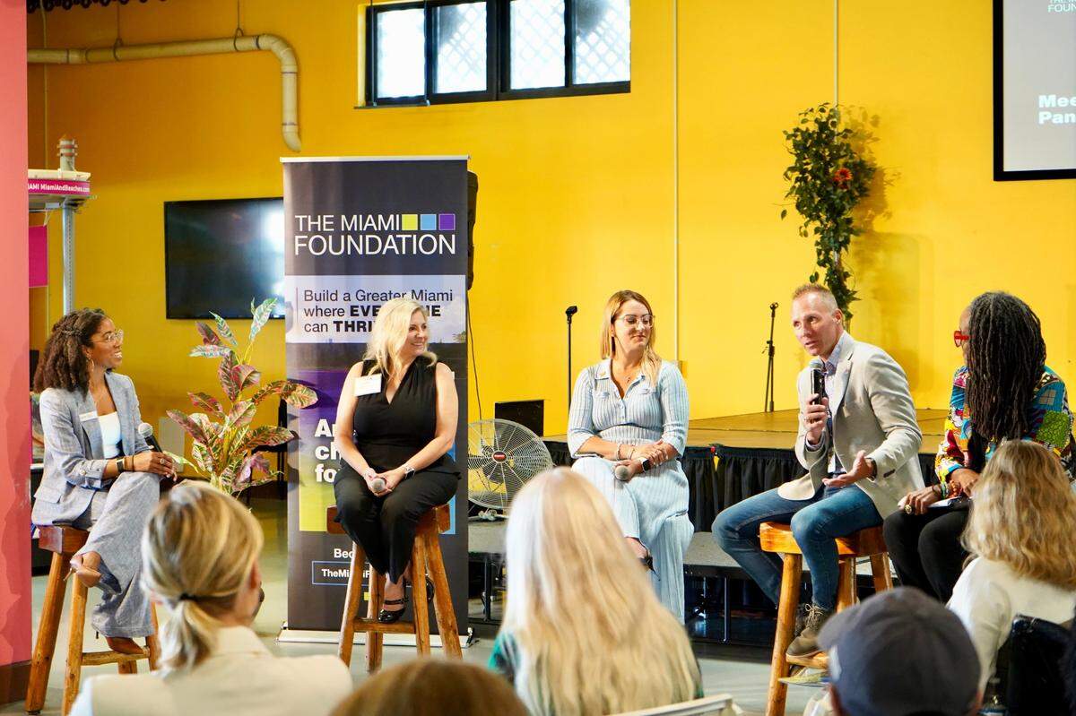 Disaster recovery experts speak on a Miami Foundation panel about how they are approaching the upcoming hurricane, flood and heat season in Miami-Dade County.