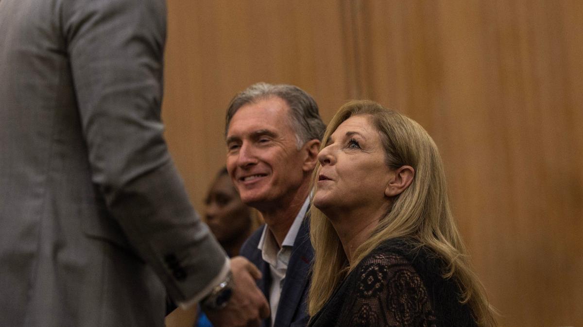 The parents of Courtney Clenney - the OnlyFans model accused of killing her boyfriend - seem relieved Wednesday after a judge tossed the evidence in the computer hacking case against them after determining its access violated attorney-client privilege.