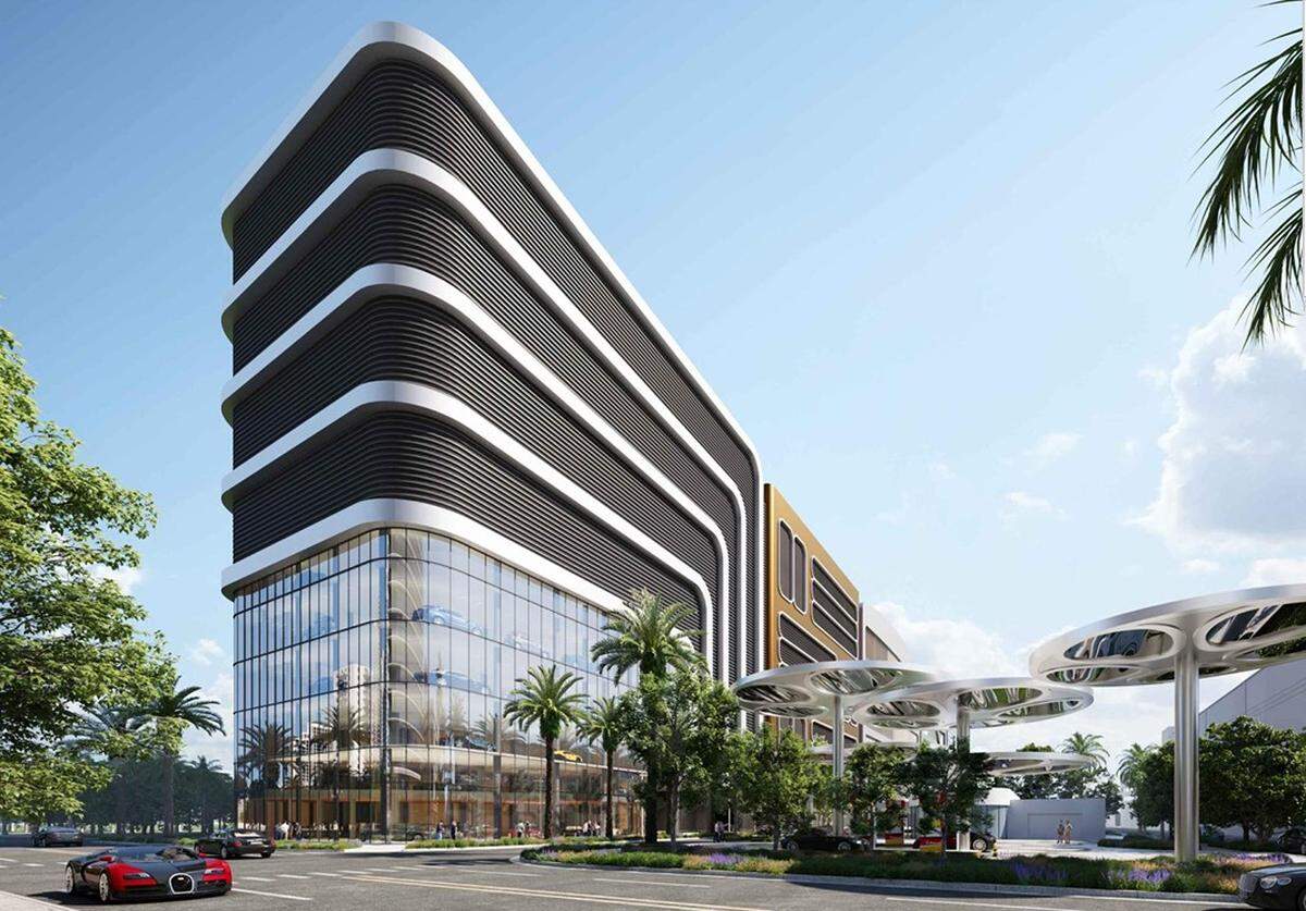 A rendering of the development being proposed by Braman Motors to expand its longtime campus near Wynwood.
