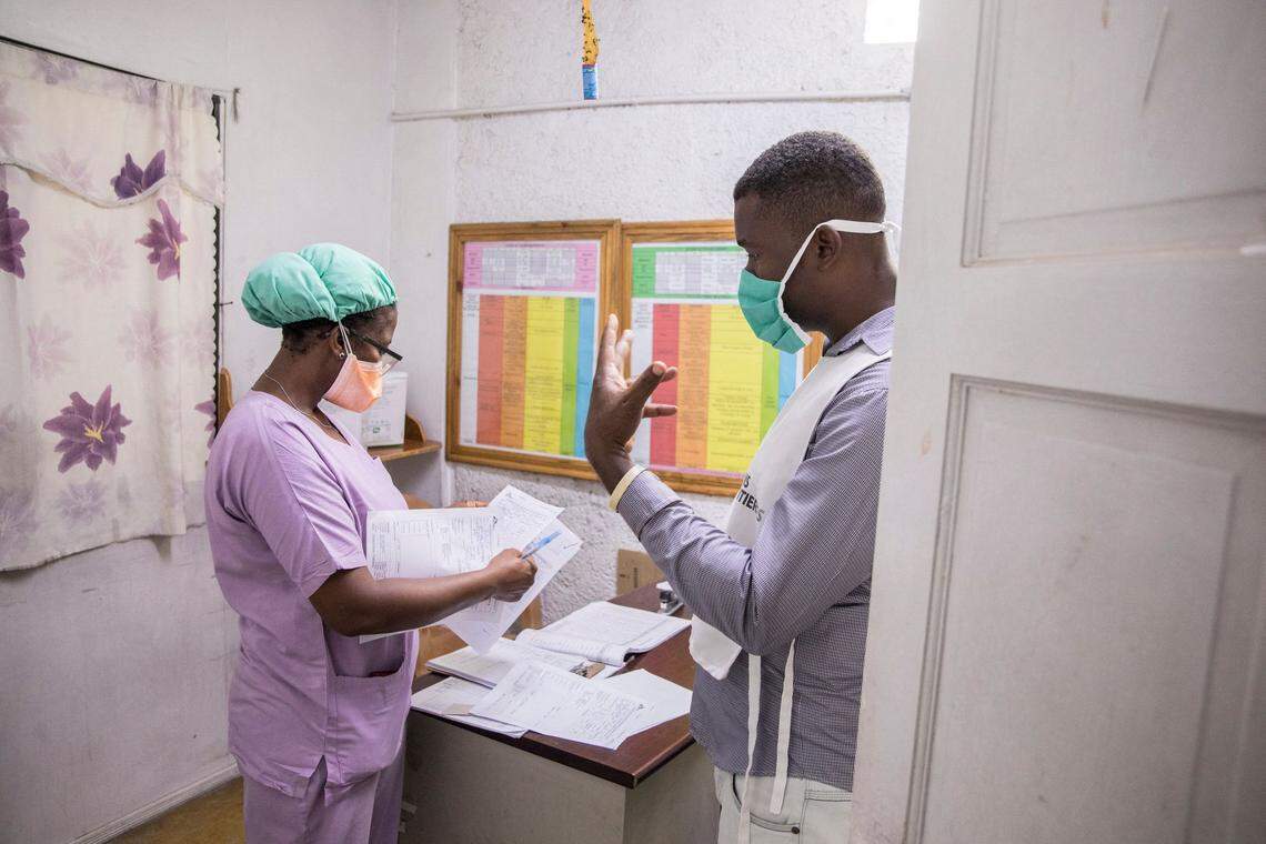 Doctors Without Borders/&nbsp;Médecins Sans Frontières (MSF), is celebrating 50 years across the world and 30 years in Haiti, as  medical workers are seen in the emergency room at the Martissant hospital on May 31, 2021. The medical charity says it’s closely monitoring the spike in COVID-19 cases before deciding whether to relaunch its coronavirus treatment center.