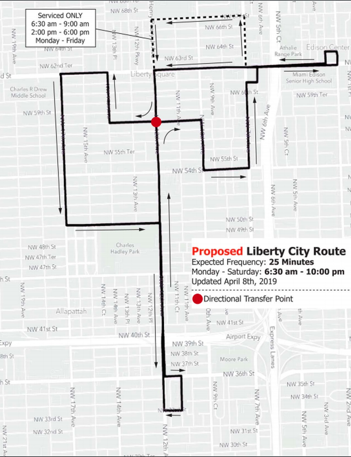 A resolution for the proposed Liberty City trolley route is set to come before Miami commissioners this week after being deferred twice. Proposed stops include Miami Edison Senior High School, Charles R. Drew Middle School and Charles Hadley Park.