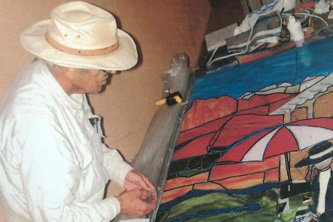 Gino Cattarossi, who was originally from the Mendoza region in Argentina and lived in Miami for over three decades, enjoyed painting and working on stained glass.