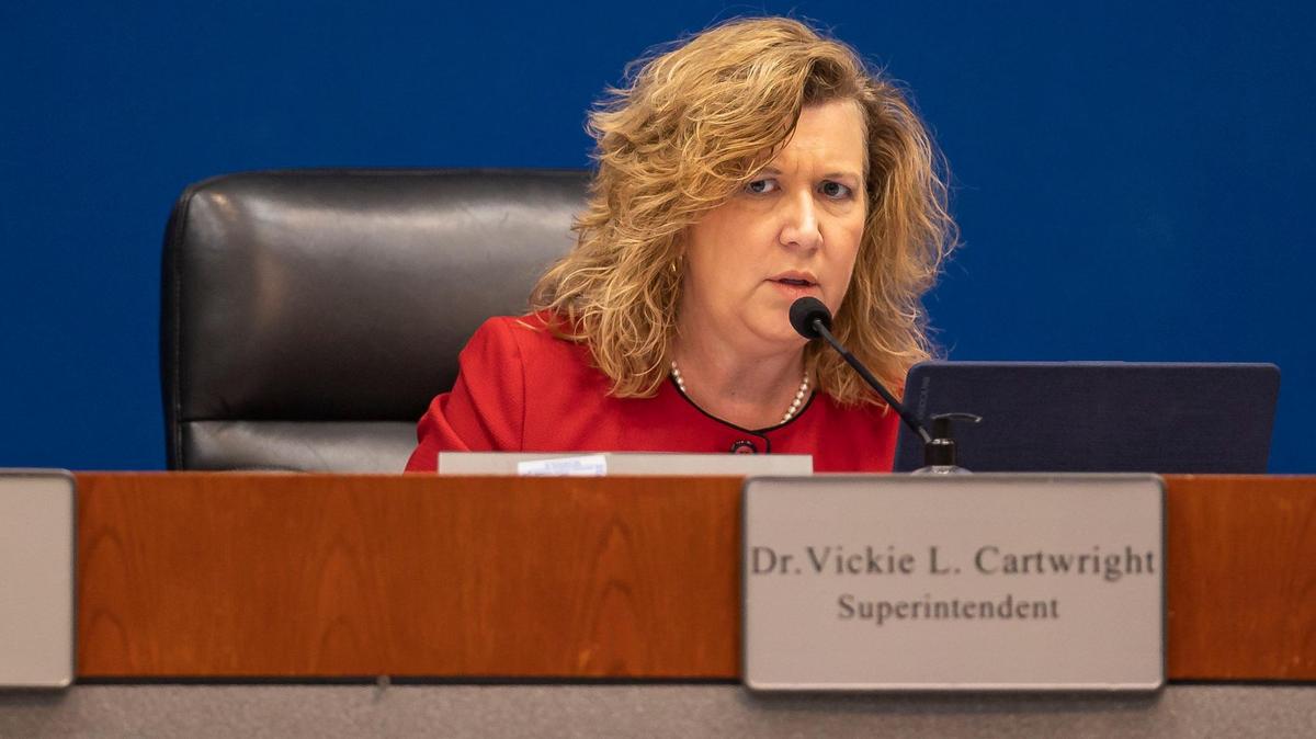 Broward County School Board superintendent Vickie L. Cartwright speaks during a meeting at the Kathleen C. Wright Administration Center on Monday, Nov. 14, 2022, in Fort Lauderdale, Fla.
