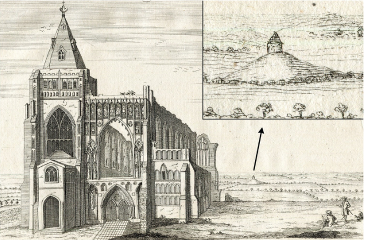 An abbey was built to honor Saint Guthlac, but a much older construction was buried in a field nearby, researchers said.