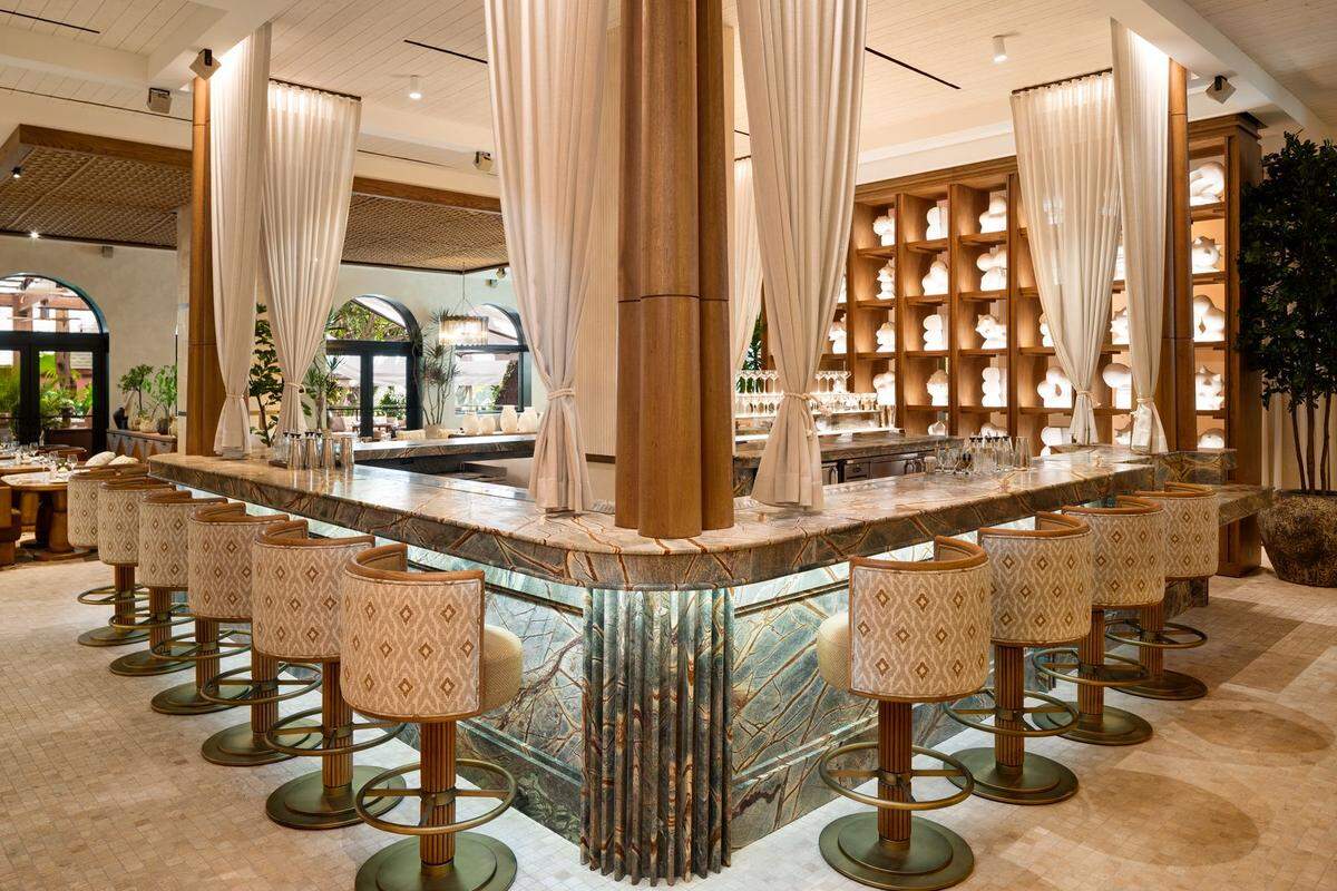 The bar at Ava MediterrAegean in Coconut Grove.