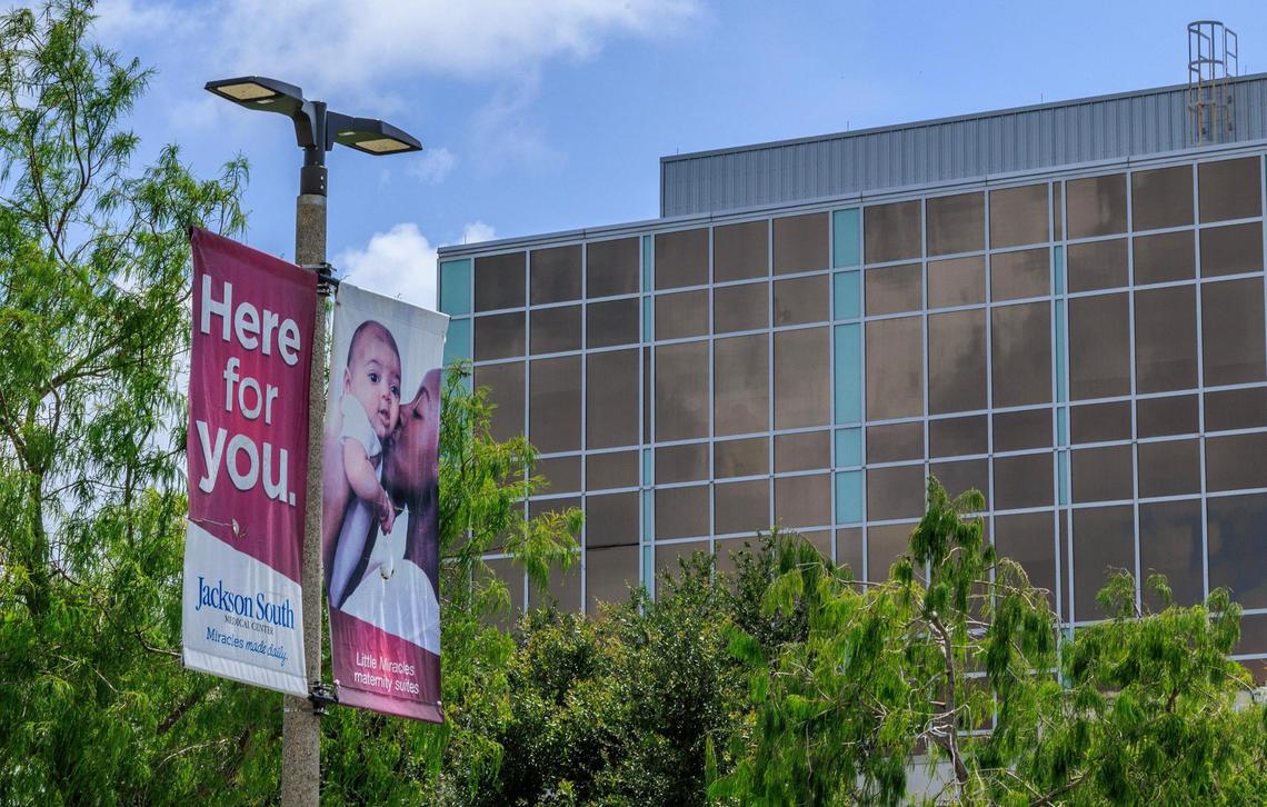 Jackson South Medical Center, pictured on Friday, July 11, 2025, has announced plans to shutter its labor and delivery unit in September. 