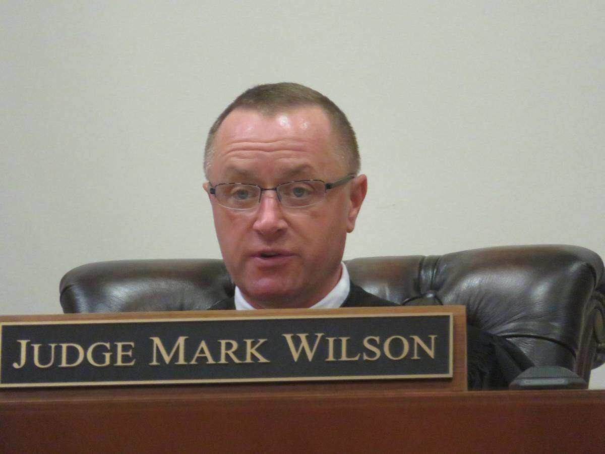 Monroe County Circuit Court Judge Mark Wilson addresses Mary Bailey in court on Wednesday, May 8, 2019.