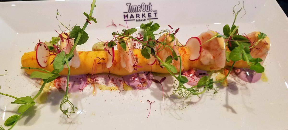 Peruvian shrimp and mashed potato from 33 Kitchen.