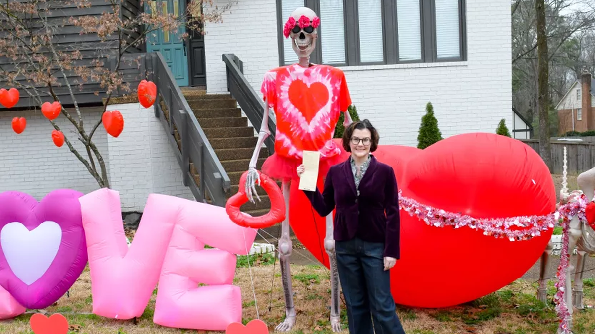 Tennessee resident Alexis Luttrell filed a federal lawsuit against the city of Germantown, saying officials are trying to force her to remove her skeleton lawn displays.