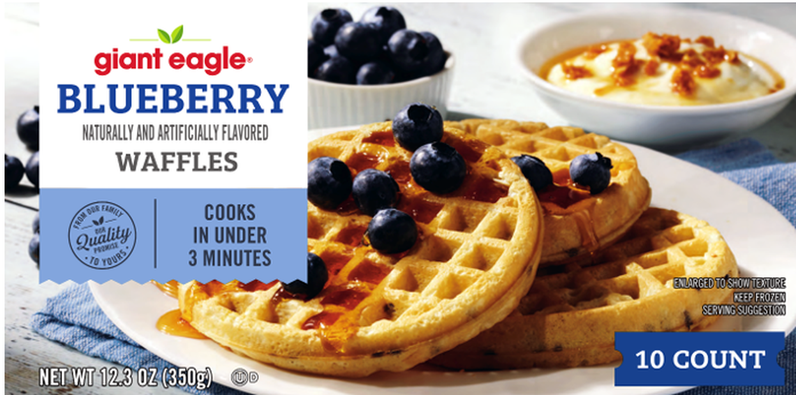 Several varieties of Giant Eagle brand waffles are recalled on listeria concerns.