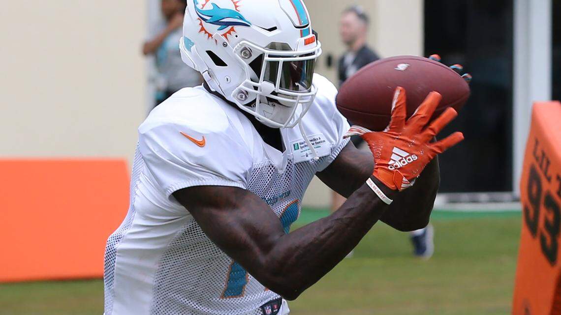 DeVante Parker has had his hands full with Dolphins cornerback Xavien Howard during traning camp.