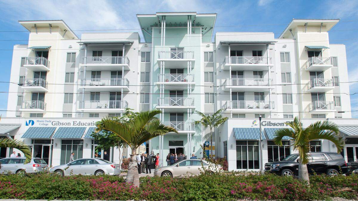 Gibson Plaza, a new multi-family housing development in West Coconut Grove, opened its doors on Jan. 20, 2016.